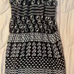 Josie Spaghetti Strap Black and White Summer Dress